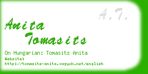 anita tomasits business card